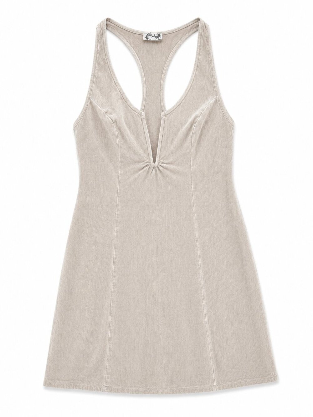 Intimately ๐ป Free People ๐ป Ladies Night Bodycon Mini Slip Dress Beige Sz Small - Picture 1 of 11